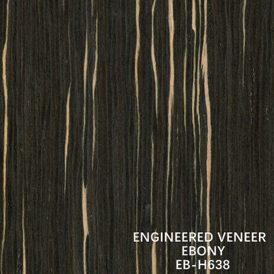 Προσαρμοσμένο ανασυγκροτημένο της Ebony ξύλινο πάχος σιταριού καπλαμάδων H638 ευθύ 0.15-0.6 χιλ. εγγράφου πίσω από τον κατασκευαστή της Κίνας