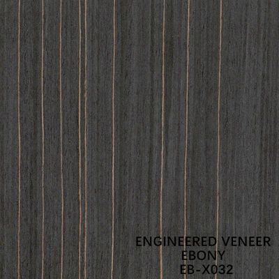 Διακοσμητικός κατασκευασμένος η Ebony ξύλινος καπλαμάς X032 2500x640MM για το φανταχτερό κοντραπλακέ ISO