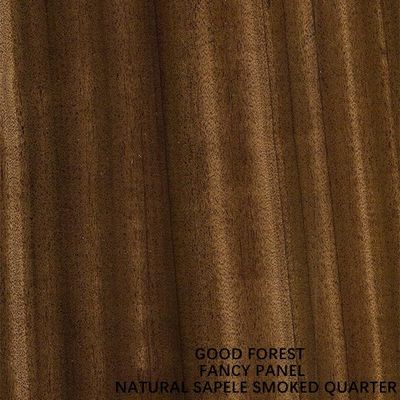 Καπνισμένες έπιπλα MDF τετάρτων καπλαμάδων Sapele φυσικές ξύλινες εδρευμένες σιτάρι επιτροπές ISO
