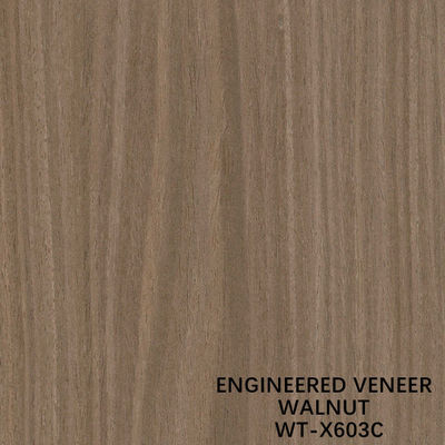 ISO Engineered Wood Veneer Crown Cut Brown Χρώμα για το πρόσωπο της πόρτας και του ντουλαπιού