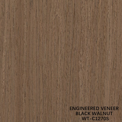 Ανασυσταθέντα αμερικανικά ξύλα Walnut Veneer 0.15-0.60mm Προσαρμοσμένη εξυπηρέτηση Τρίμηνο κόψιμο λεπτή γραμμή για διακόσμηση