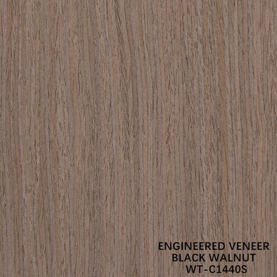 Ανασυσταθέντα αμερικανικά ξύλα Walnut Veneer 0.15-0.60mm Προσαρμοσμένη εξυπηρέτηση Τρίμηνο κόψιμο λεπτή γραμμή για διακόσμηση