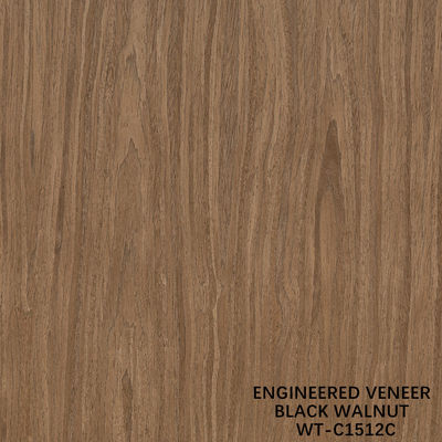 Τεχνητό φυσικό ξύλο φινίρισμα Crown Cut Walnut Standard μέγεθος 2500*640 για εσωτερική διακοσμητική σανίδα