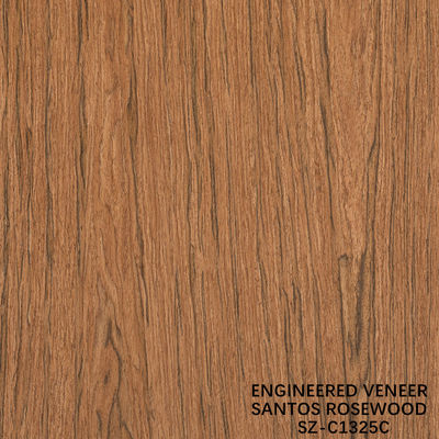 Επικεφαλαιοποιημένο Santos Rosewood Wood Veneer Crown Σκάρτος κόκκους μπορεί να προσαρμοστεί 0.15-1.8mm Για Για το πρόσωπο του ντουλάπι