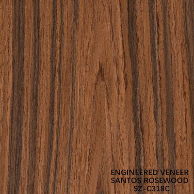 Τεχνουργός Santos Rosewood Wood Veneer Standard Size 2500*640mm Grade A για για εσωτερικά έπιπλα Face China Makes