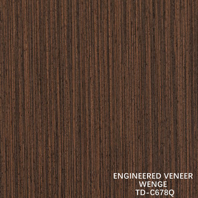 Τεχνολογική ξύλινη φένερα φέτα κόψιμο Wenge Quarter Grain Καλή τιμή για διακόσμηση ξενοδοχείου 3200mm