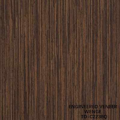 Τεχνολογική ξύλινη φένερα φέτα κόψιμο Wenge Quarter Grain Καλή τιμή για διακόσμηση ξενοδοχείου 3200mm