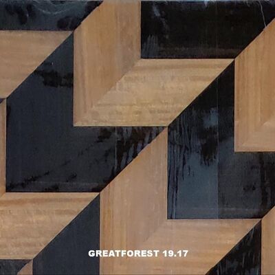 Καλλιτεχνικό ξύλο Parquet Φανέρα Συμμετρικό Κολάζ Γεωμετρικό Τύπο Πλούσιο σε Χρώματα ξύλινη ζωγραφική 0,55mm