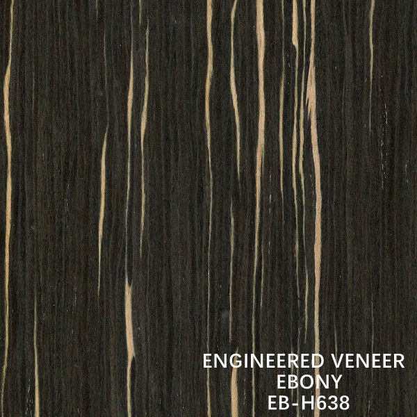 Προσαρμοσμένο ανασυγκροτημένο της Ebony ξύλινο πάχος σιταριού καπλαμάδων H638 ευθύ 0.15-0.6 χιλ. εγγράφου πίσω από τον κατασκευαστή της Κίνας