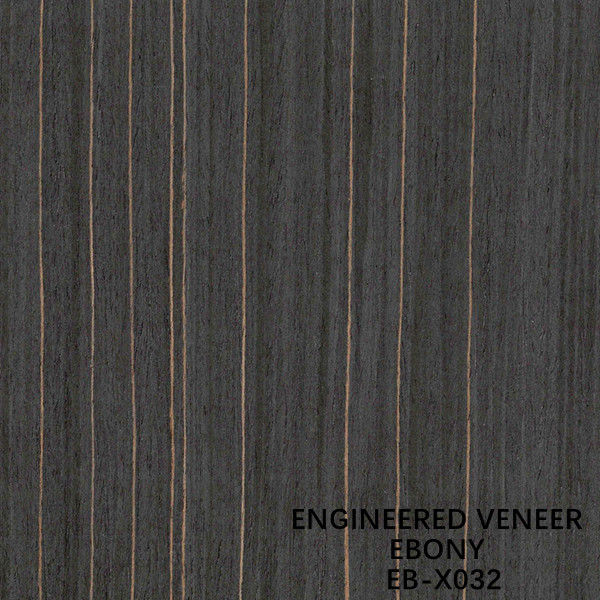 Διακοσμητικός κατασκευασμένος η Ebony ξύλινος καπλαμάς X032 2500x640MM για το φανταχτερό κοντραπλακέ ISO