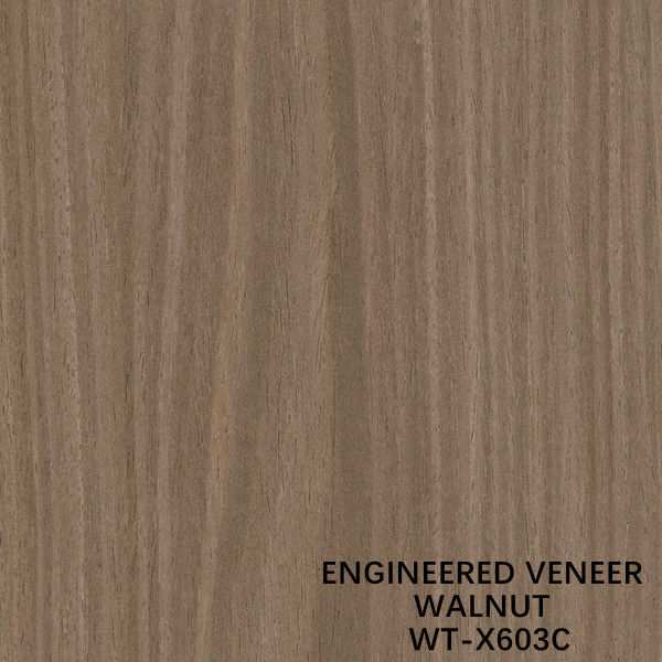 ISO Engineered Wood Veneer Crown Cut Brown Χρώμα για το πρόσωπο της πόρτας και του ντουλαπιού