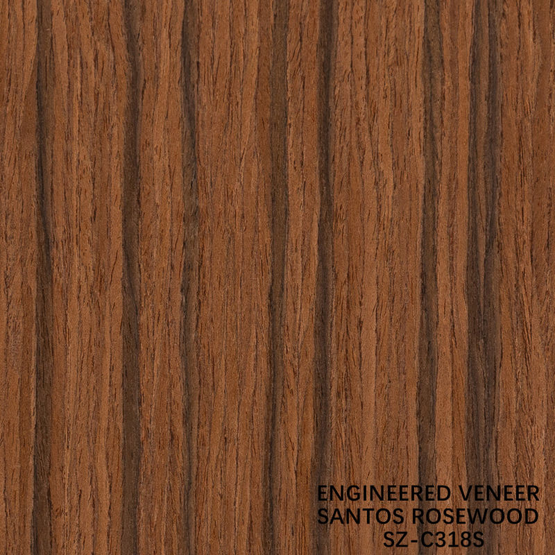 Τεχνουργός Santos Rosewood Wood Veneer Standard Size 2500*640mm Grade A για για εσωτερικά έπιπλα Face China Makes