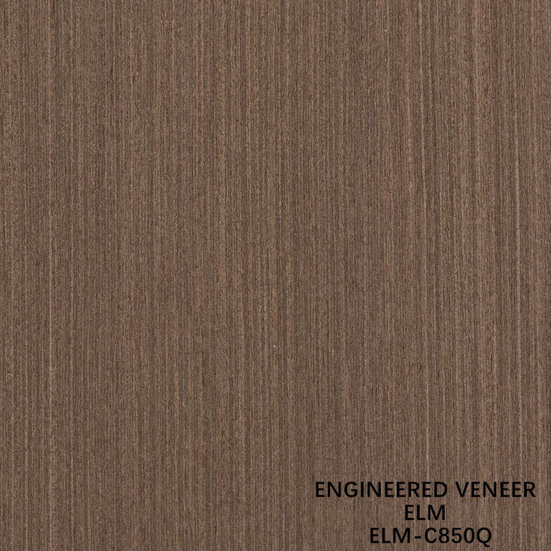0.5mm Φύλλο Καπλαμά Ξύλου Engineered Elm για Φανταχτερά Πάνελ 2500-3100mm Επιμηκυμένο Quarter Cut Χρώμα Καφέ ELM-580Q/125Q/1278Q