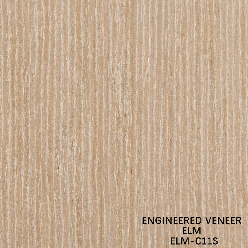 Προσαρμοσμένο Recon Elm Wood Veneer Straight Cut και Crown Cut για το πρόσωπο του ντουλαπιού 2500 * 640 mm