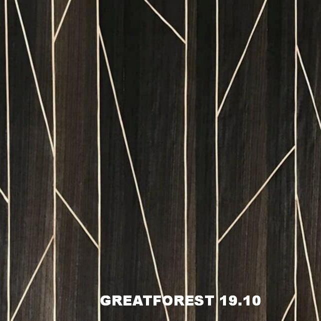 Καλλιτεχνικό παρκέ ξύλου καπλαμά Γεωμετρική αισθητική αίσθηση Δημοφιλή γεωμετρικά σχήματα 0,50mm Πάχος Για ξύλινη πόρτα