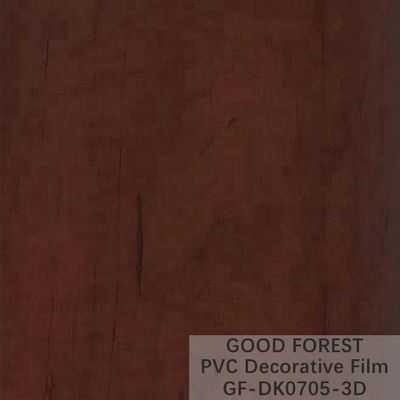 Εσωτερική ταινία PVC ODM που βγάζει φουσκ'αλες το διακοσμητικό ξύλινο κόκκινο χρώμα σιταριού