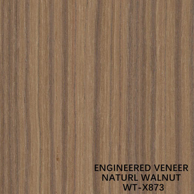 EV Engineered Wood Veneer Natural Walnut Quarter Straight Grain Standard μέγεθος 2500*640mm