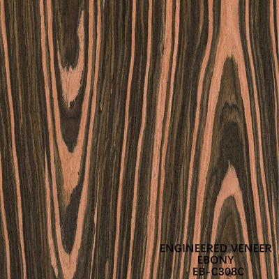 Ανασυσταθείσα μηχανική ξύλινη ελαστική Crown Cut Ebony 0.15-0.60mm πάχος για το εσωτερικό του αυτοκινήτου