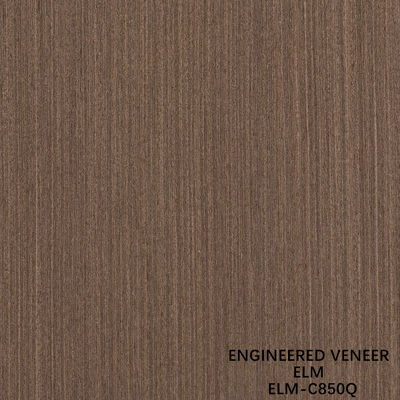 0.5mm Φύλλο Καπλαμά Ξύλου Engineered Elm για Φανταχτερά Πάνελ 2500-3100mm Επιμηκυμένο Quarter Cut Χρώμα Καφέ ELM-580Q/125Q/1278Q